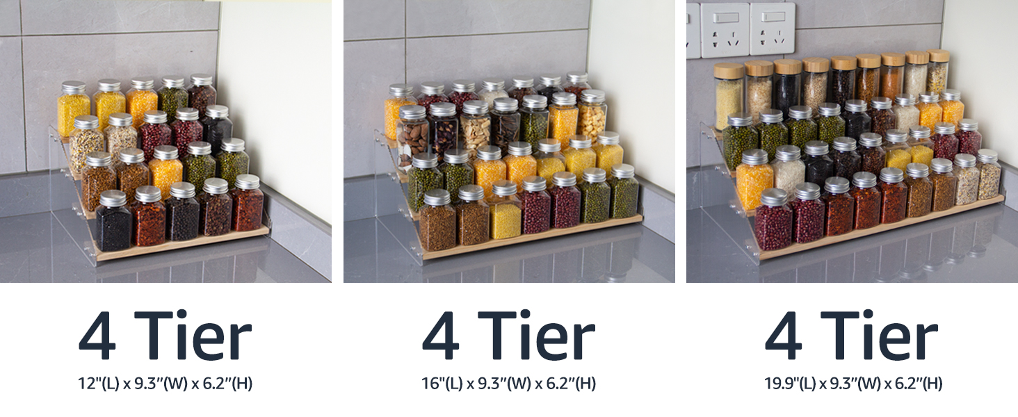4 Tier cabinet spice organizer
