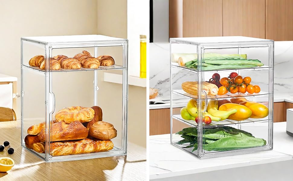 Bakery Display Case 4 tier clear