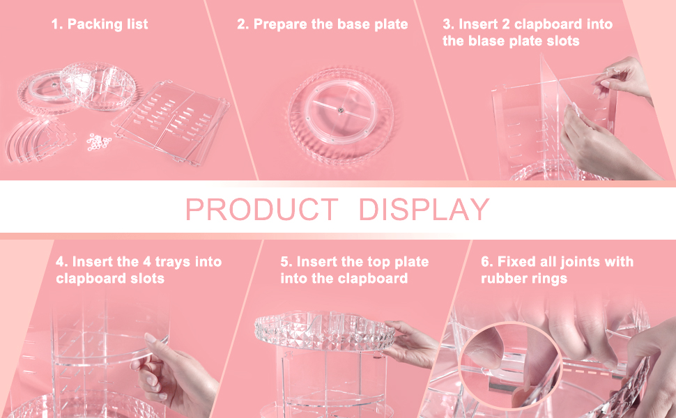 acrylic cosmetic countertop makeup organizer organizers perfume storage vanity