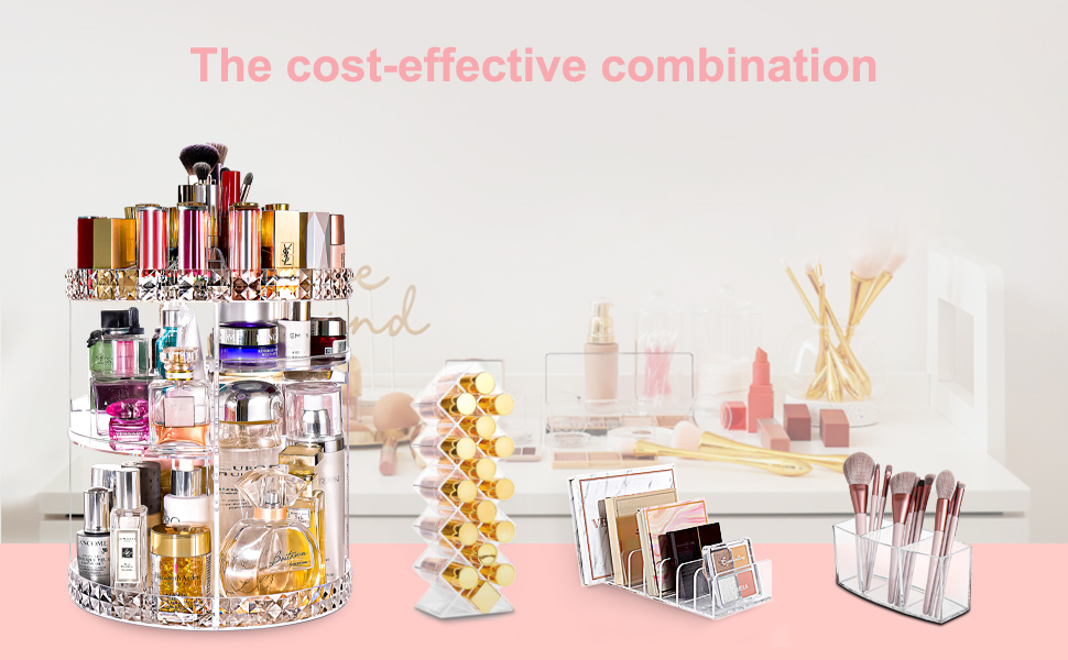 acrylic cosmetic countertop makeup organizer organizers perfume storage vanity