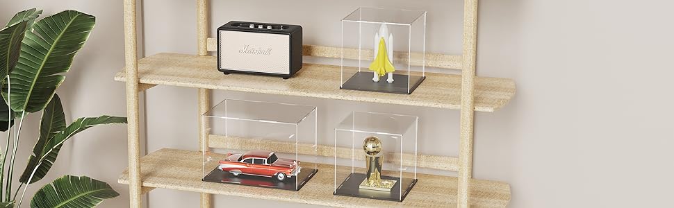 acrylic display case for display glass plastic case case figure small cube lid cover table top load