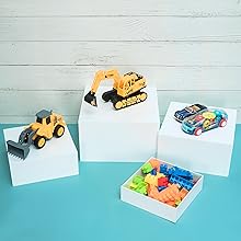 BreeziiDesign 10” Large Buffet Risers with Signs, Table Display Box Riser for Table Food Display 09