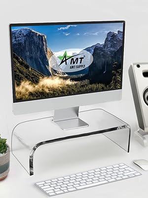AMT Clear Acrylic Computer Monitor Stand