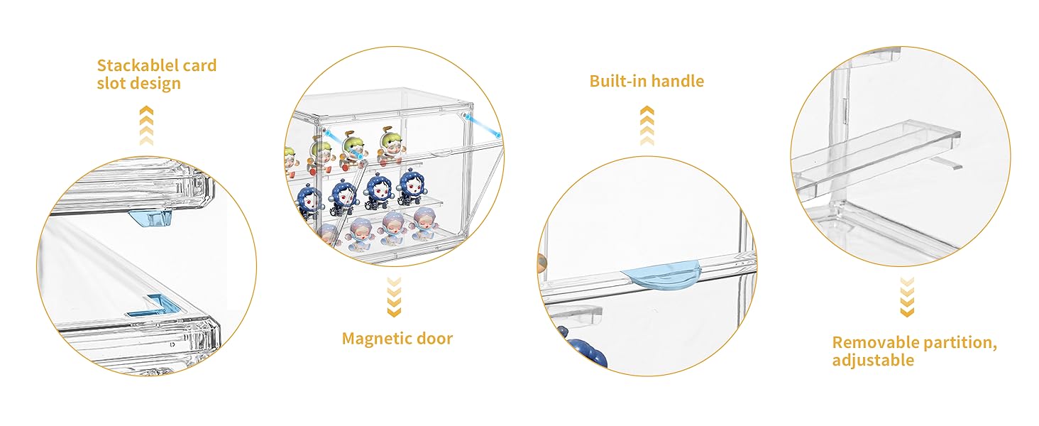 acrylic display case 3 layer adjustable clear acrylic display case movable dividers 