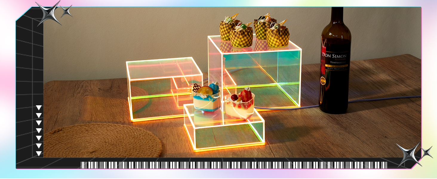 Jolboldy 3Pcs Acrylic Display Risers