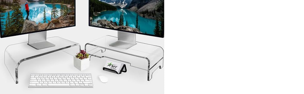 100% Acrylic Monitor Stand