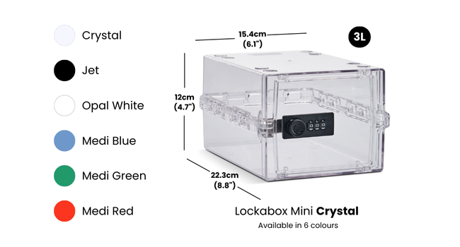 Small Lock Box, Size Guide Lockable Boxes, Clear Lock Boxes