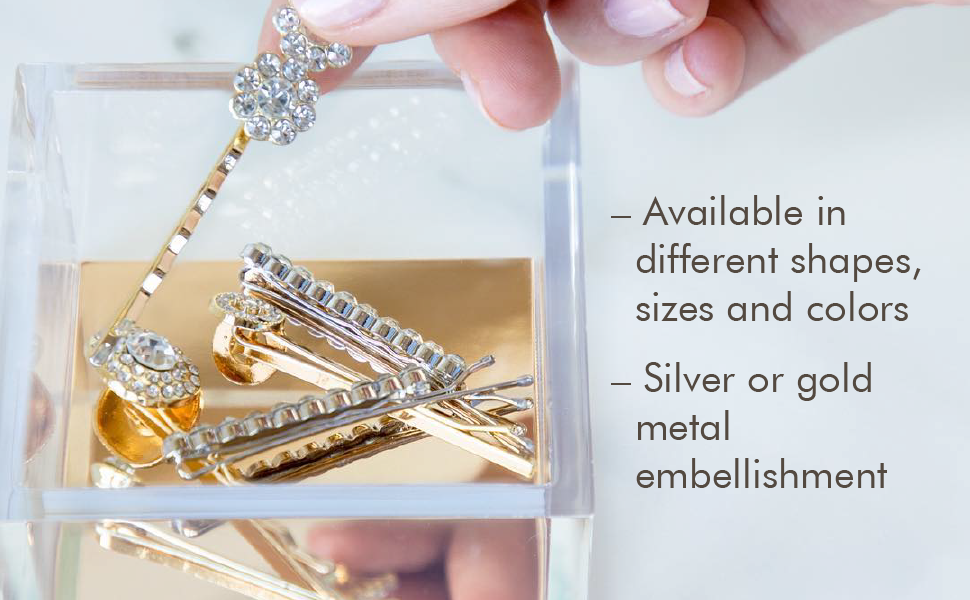 Officegoods, gold desk organizers and accessories, desk organization, acrylic boxes