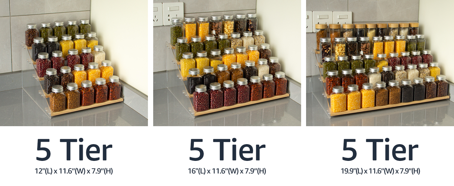 5 Tier cabinet spice organizer