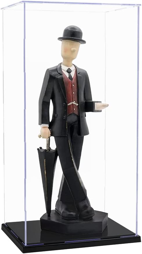 Acrylic Display Case for Figures: (7.2 x 5.6 x 14.6 inch) for 12 inch Doll Figure Clear Box for Collectibles, Assembly Required