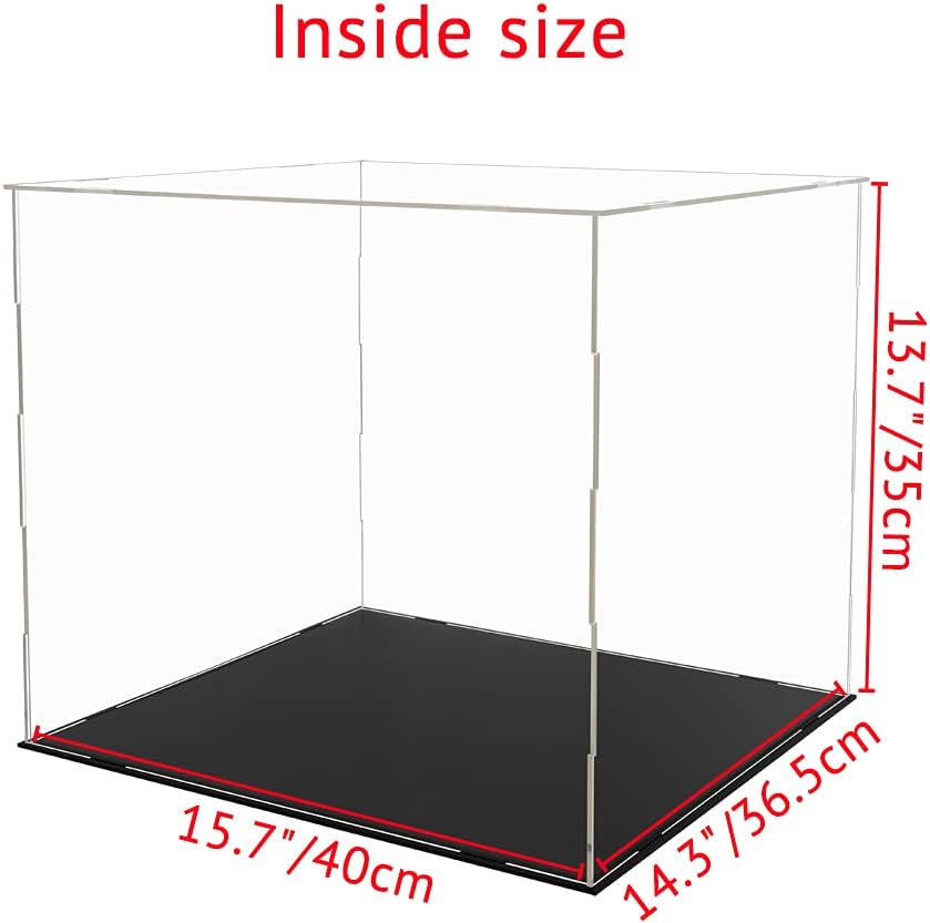 Wholesale OEM ODM Large Acrylic Display Case (15.7 x 14.3 x 13.7 inch) for Model Clear Box for Collectibles Figure, Assembly Required Factory & Supplier