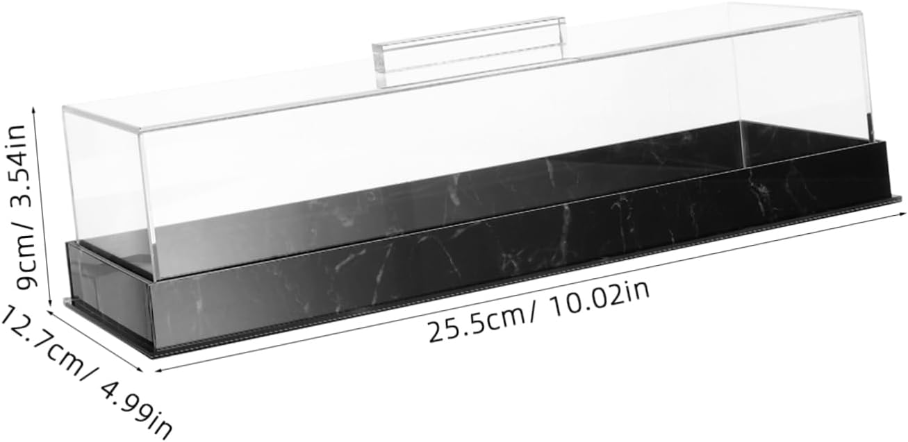 Wholesale OEM ODM GLEAVI Marble Cake Platter with Lid Elegant Rectangular Dessert Holder Acrylic Cover for Freshness for Birthday Parties Bakeries and Home Use Factory & Supplier
