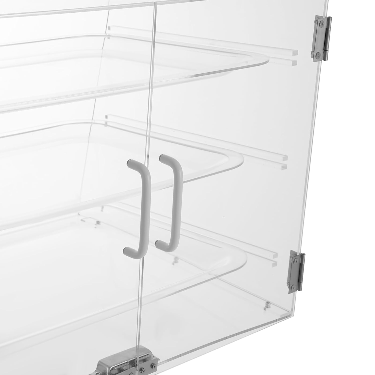 Wholesale OEM ODM Bread Display Case, Acrylic Bakery Display Case with Detachable Tray and Magnetic Door Lock, Cookie Show Stand, Clear Countertop Display Case, for Cookie, Donut, Bagel, Birthday Cake Factory & Supplier