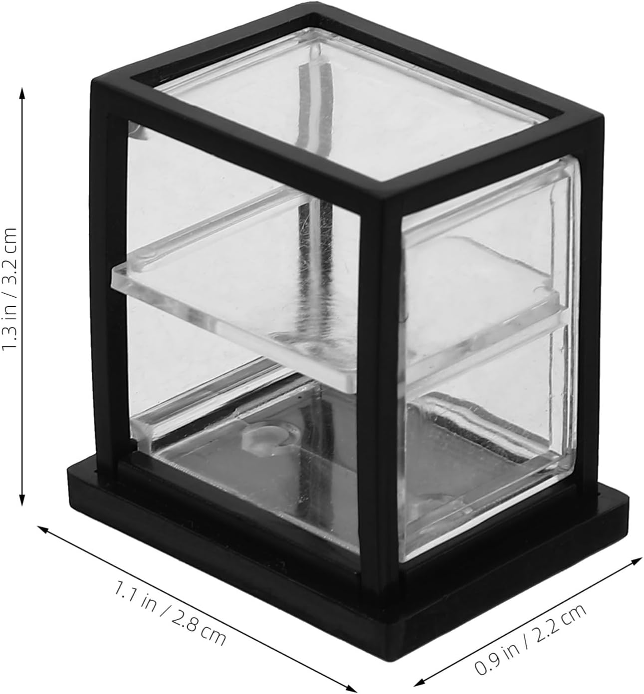 Wholesale OEM ODM Milisten 15pcs Miniature Bakery Display Cabinet Transparent Double Layer Cake Case for Dollhouse Decoration for Creating Realistic Bakery Scenes Your Miniature Home Factory & Supplier