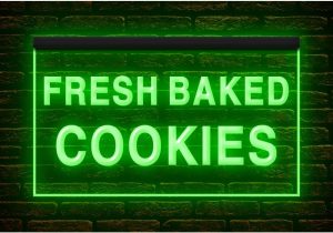 110138 Fresh Baked Cookies Cafe Cake Bakery Shop Store Open Display LED Light Neon Sign (16" X 12", Green)