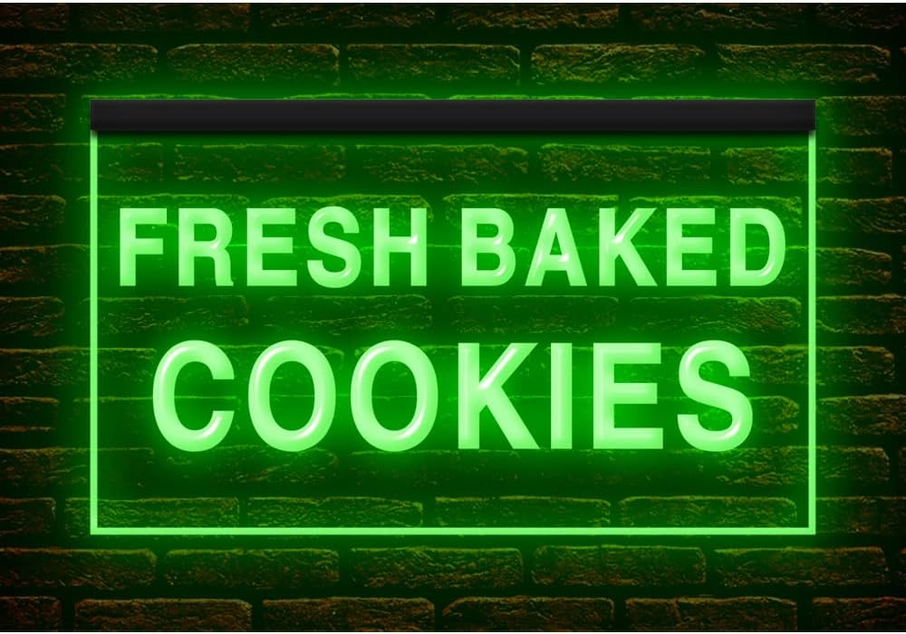 Wholesale OEM ODM 110138 Fresh Baked Cookies Cafe Cake Bakery Shop Store Open Display LED Light Neon Sign (16" X 12", Green) Factory & Supplier 2 110138 Fresh Baked Cookies Cafe Cake Bakery Shop Store Open Display LED Light Neon Sign (16" X 12", Green)