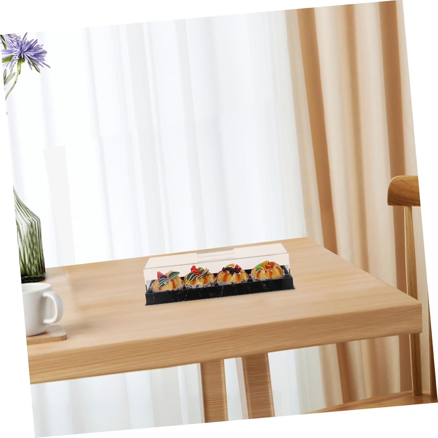 Wholesale OEM ODM Cabilock Acrylic Rectangular Cake Tray with Lid Elegant Marble Display Stand for Desserts Pastries and Baked Goods for Home Use Parties and Celebrations Factory & Supplier