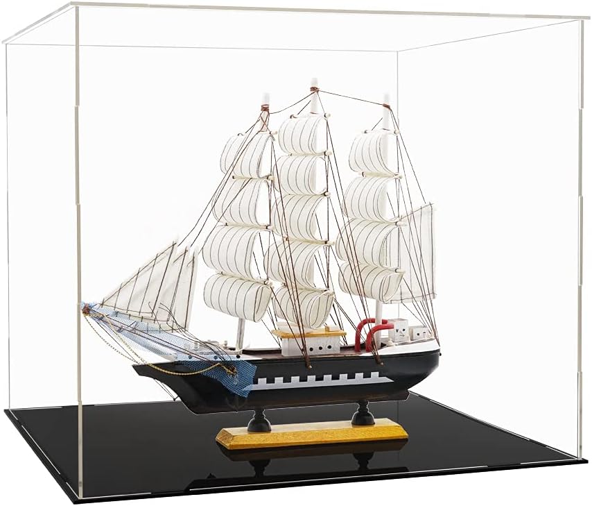 Large Acrylic Display Case (15.7 x 14.3 x 13.7 inch) for Model Clear Box for Collectibles Figure, Assembly Required