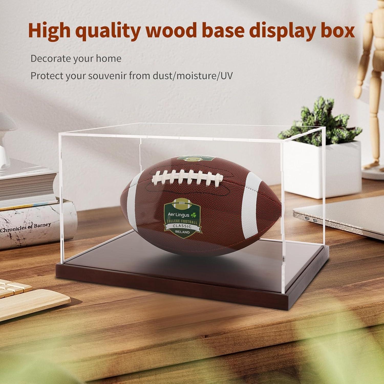 Wholesale OEM ODM Clear Acrylic Display Box Collectibles Display Case Organizing Toys Case Storage Box with Solid Built-in Wooden Base(7.9x7.9x7.9 inch; 20x20x20 cm) Factory & Supplier