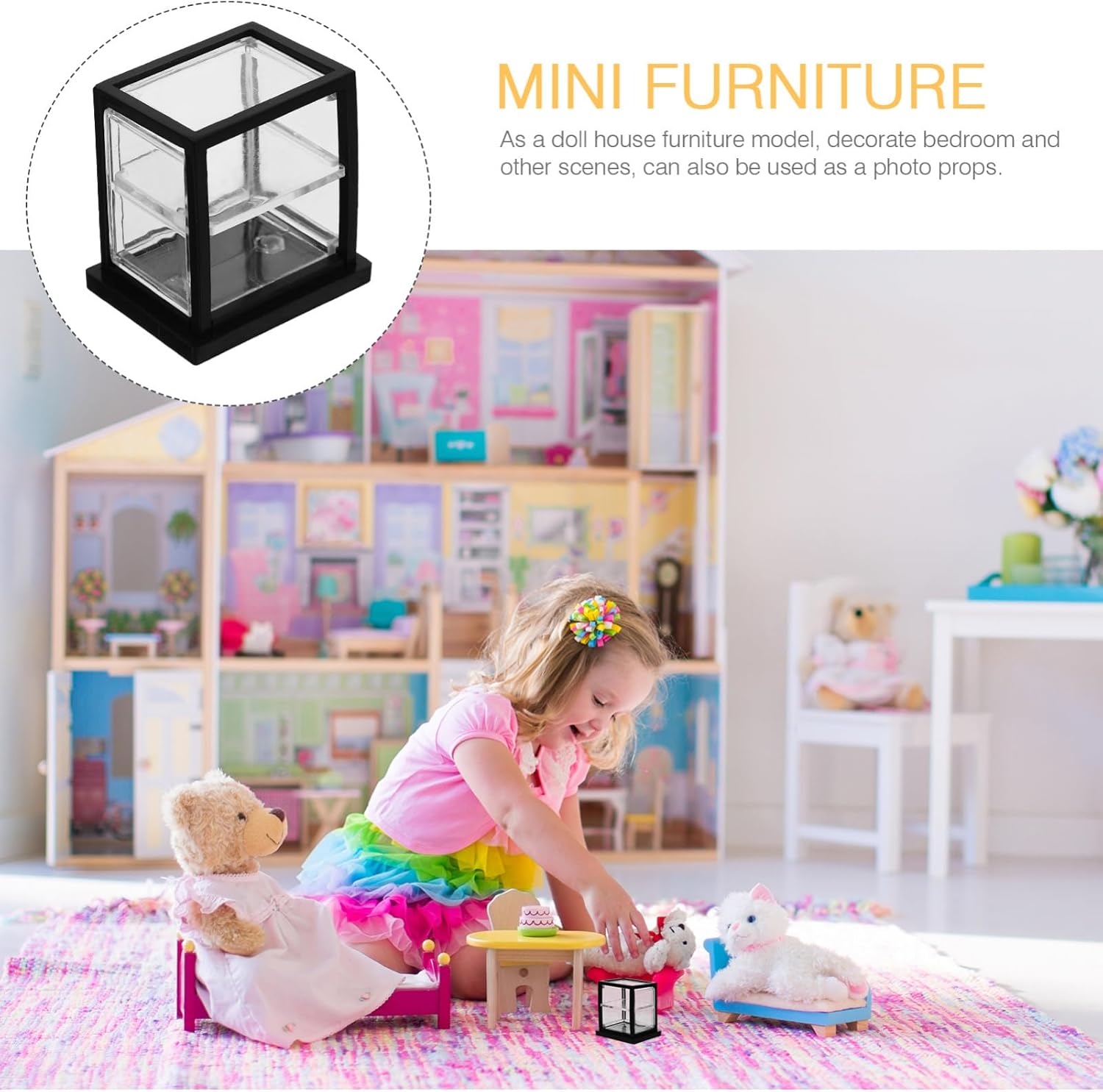Wholesale OEM ODM Milisten 15pcs Miniature Bakery Display Cabinet Transparent Double Layer Cake Case for Dollhouse Decoration for Creating Realistic Bakery Scenes Your Miniature Home Factory & Supplier