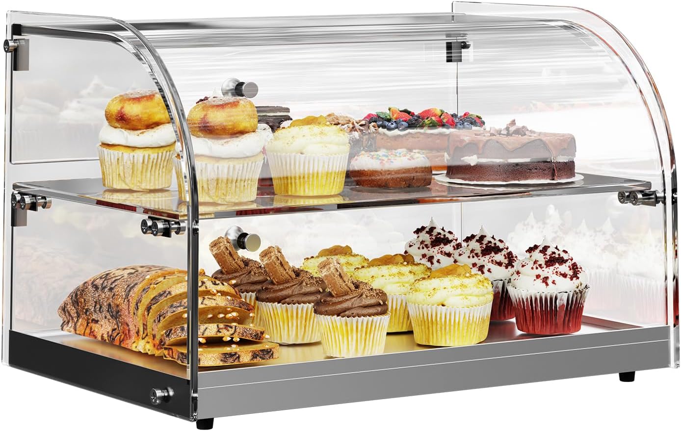 Wholesale OEM ODM 1.59 Cu.ft Malphi Large Pastry Display Case Countertop | Commercial Bakery Display Stand Cupcake Holder Tempered Glass | Large Bread Cookie Display Box | 22.1" x 15.2" x 14.6" | 27.5 lbs | Factory & Supplier 2 1.59 Cu.ft Malphi Large Pastry Display Case Countertop | Commercial Bakery Display Stand Cupcake Holder Tempered Glass | Large Bread Cookie Display Box | 22.1" x 15.2" x 14.6" | 27.5 lbs |