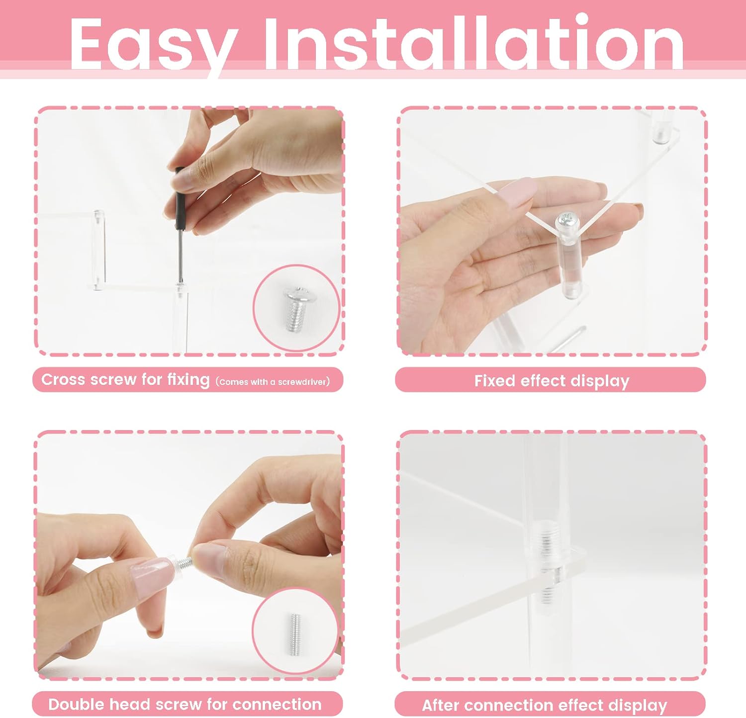 Wholesale OEM ODM ULENDIS 5 Tier Acrylic Stands for Display, Clear Display Stand Risers Shelf for Cupcakes Perfumes Figurines, Tabletop Cupcake Stand for Decorating & Organizing (16" x 15.5" x 9.6") Factory & Supplier